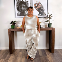 Striped Lounge Set | Mocha