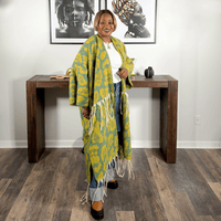 Knit Fringe Cardigan | Green Multi