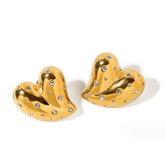 CZ Heart Earrings