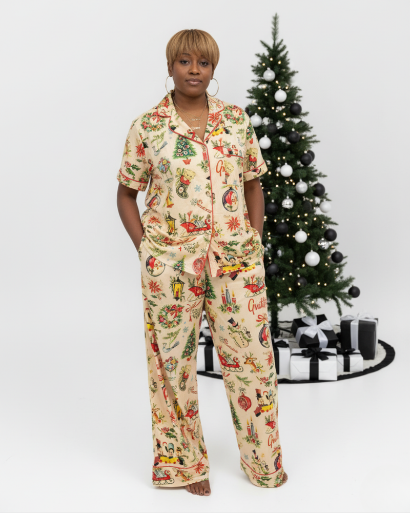 'Tis The Season' Pajama Set | Old Fashioned Print