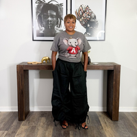 Baggy Ruched Pants | Black
