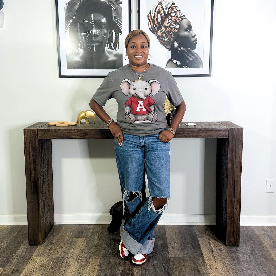 Elephant Game Day Tee | Charcoal