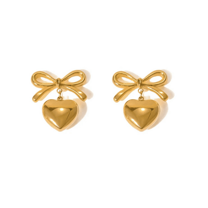 Heart Bow Earrings