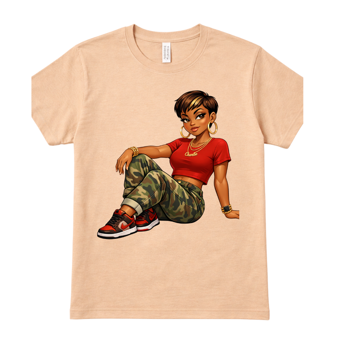 'Charlie Love' Graphic T-Shirt | Tan