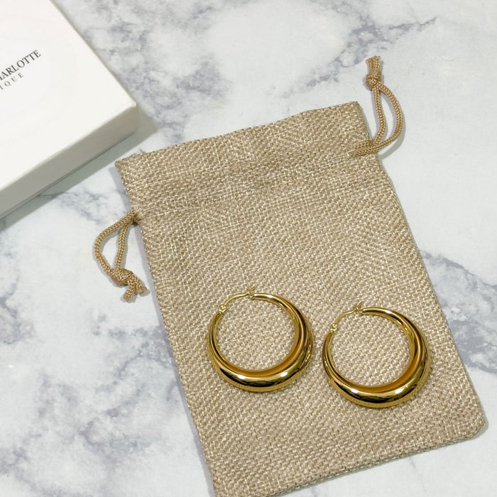 gold hoop earrings