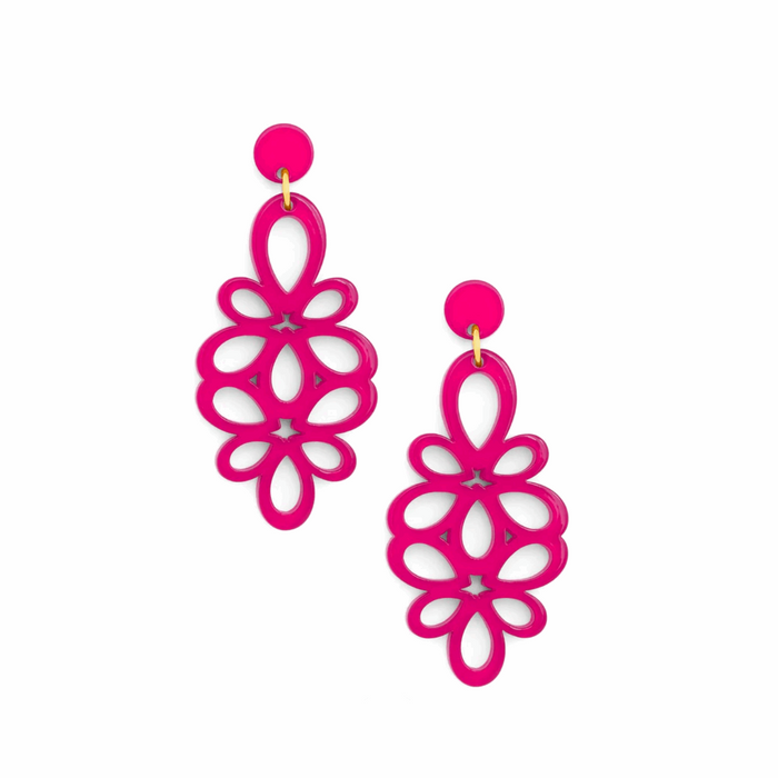 flower drop earrings