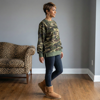 Printed Knit Top | Camo