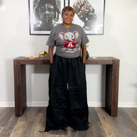 Baggy Ruched Pants | Black