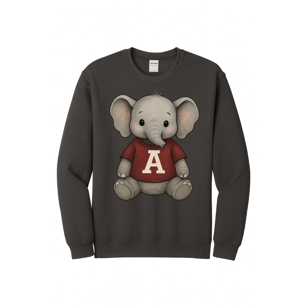 Elephant Game Day Sweatshirt | Charcoal