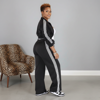 Kendall Side Stripe Pants Set | Black