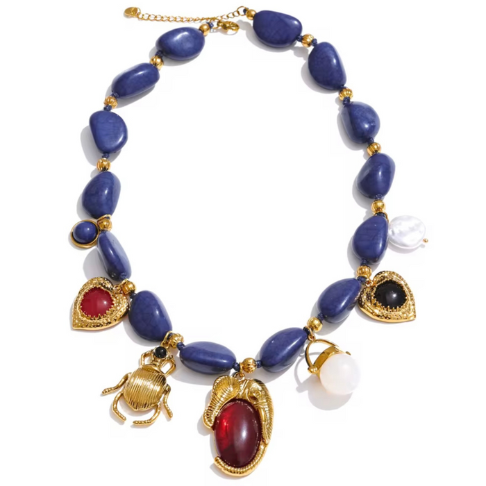 'Nicole' Beaded Charm Necklace