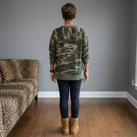 Printed Knit Top | Camo