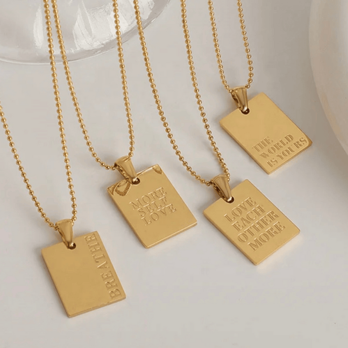 affirmation card necklace