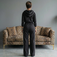 Hooded Fleece lined Jumpsuit | Black