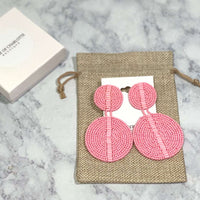'Rae' Beaded Disc Earrings