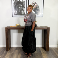 Baggy Ruched Pants | Black