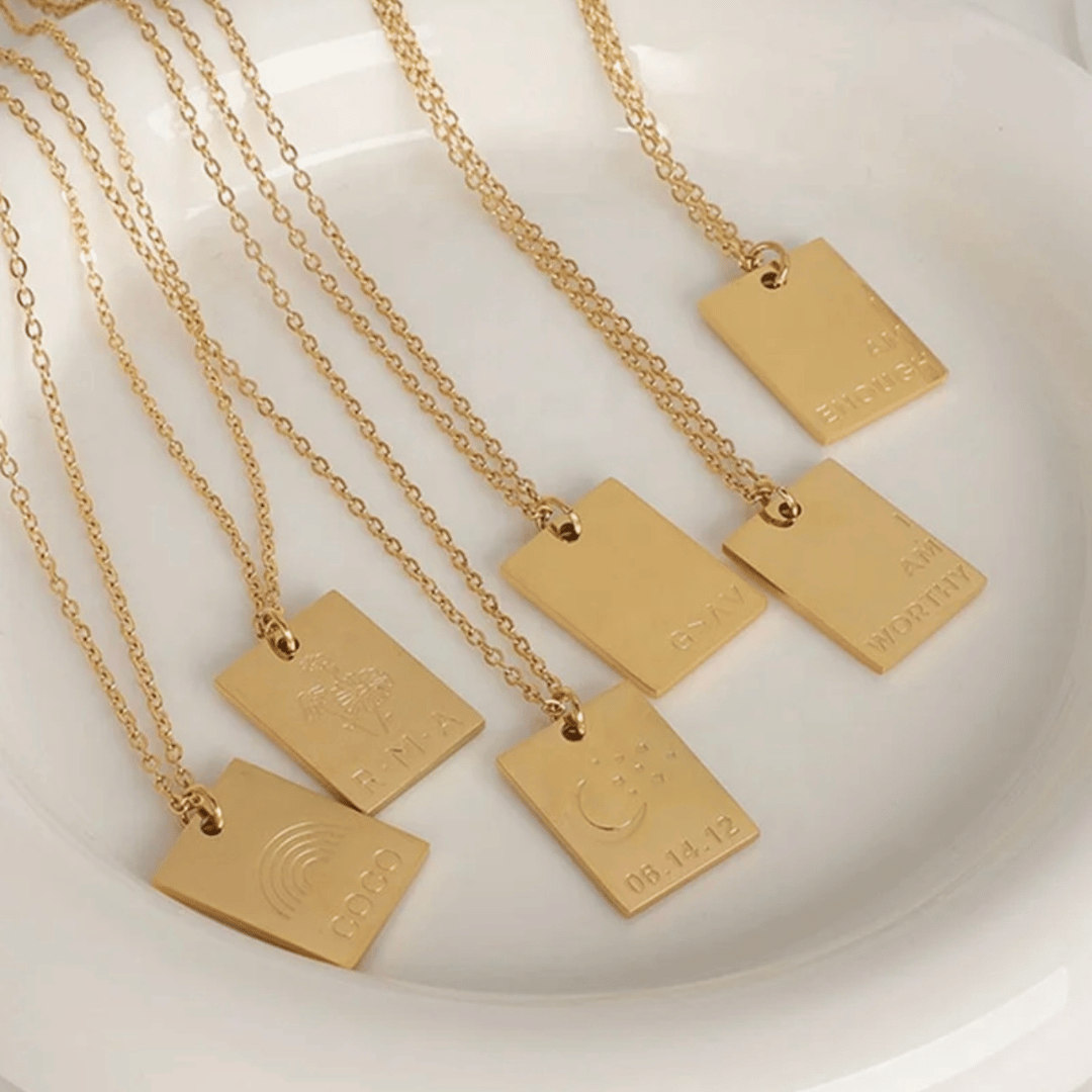 affirmation card necklace