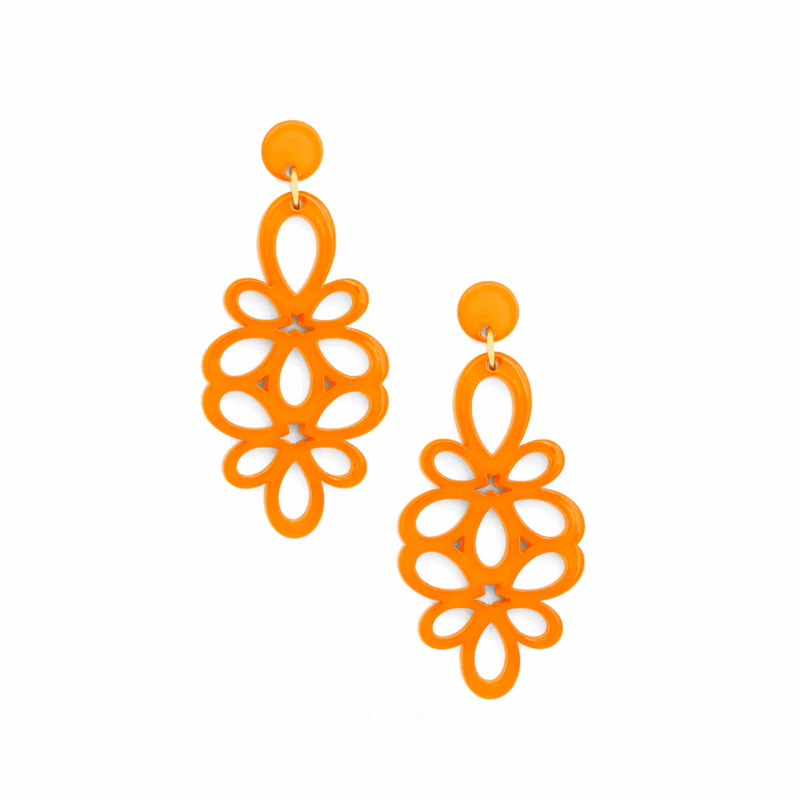 flower drop earrings