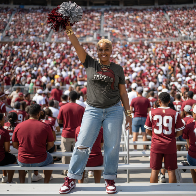 Trojan Game Day Tee | Charcoal