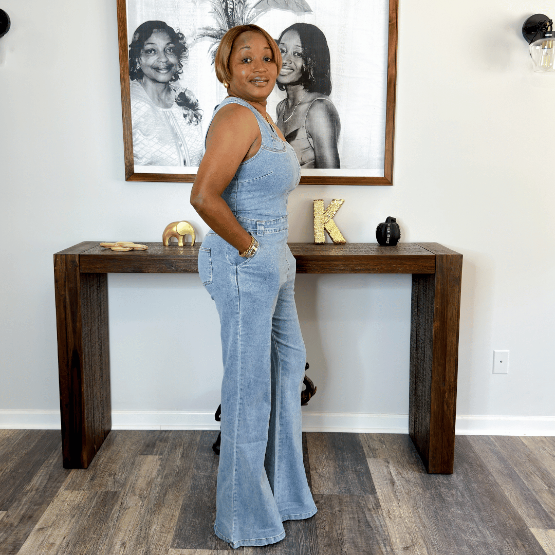 denim dress jumpsuit for women Gathrrgyp Denim Jumpsuit for Women Sleeveless,Women's Summer Casual Pocket Romper Long Playsuit Strap Button Jumpsuit, Size: 3XL, Blue