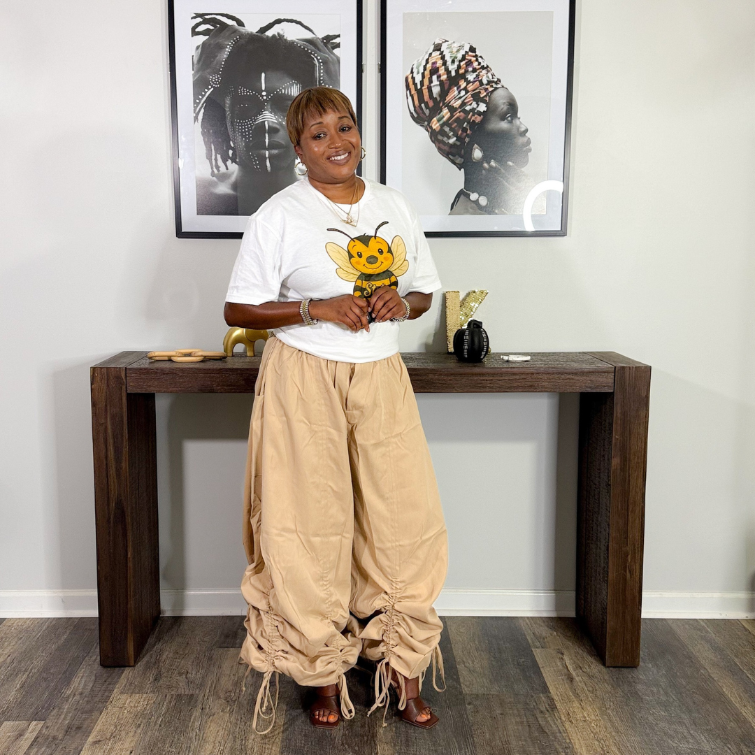 Baggy Ruched Pants | Khaki