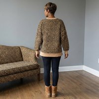 Printed Knit Top | Leopard