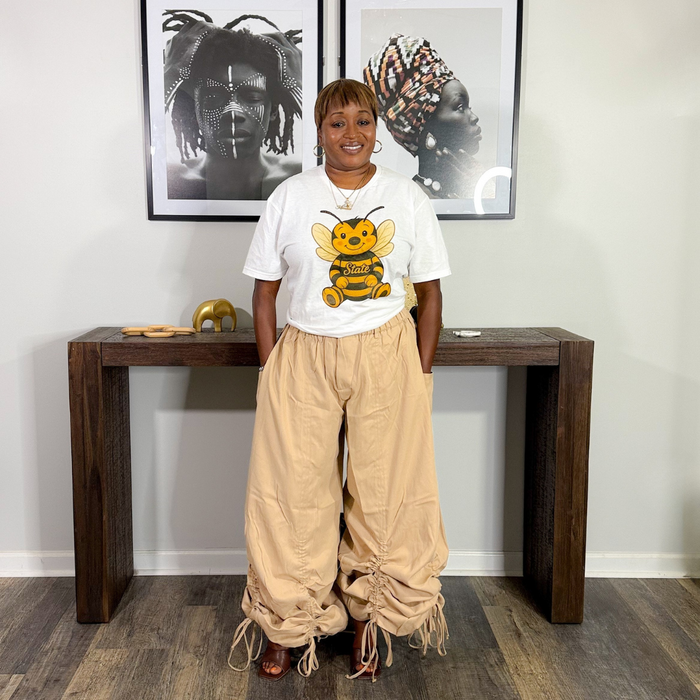 Baggy Ruched Pants | Khaki