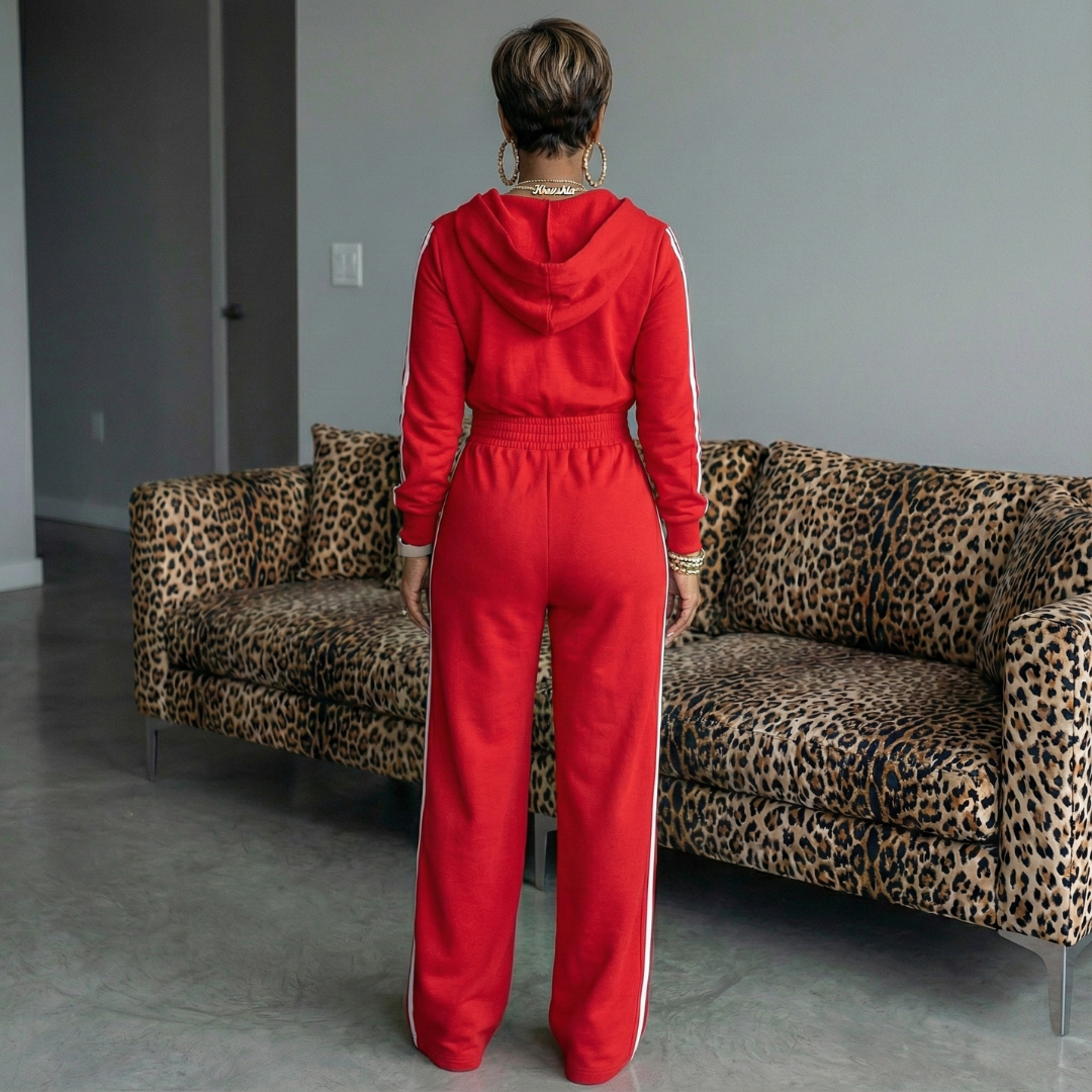Hooded Jumpsuit | Red