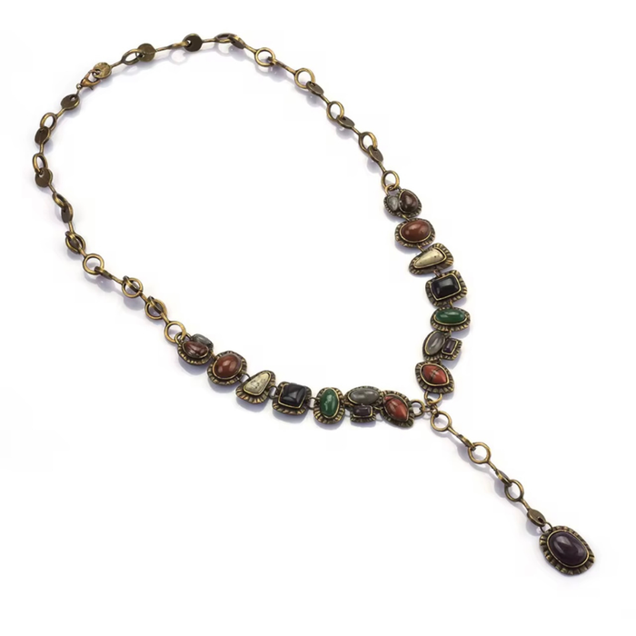 'Jerri' Gemstone Wrap Necklace