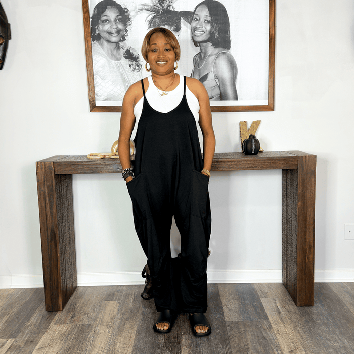 'Kama' Sleeveless Jumpsuit | Black