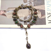 'Jerri' Gemstone Wrap Necklace