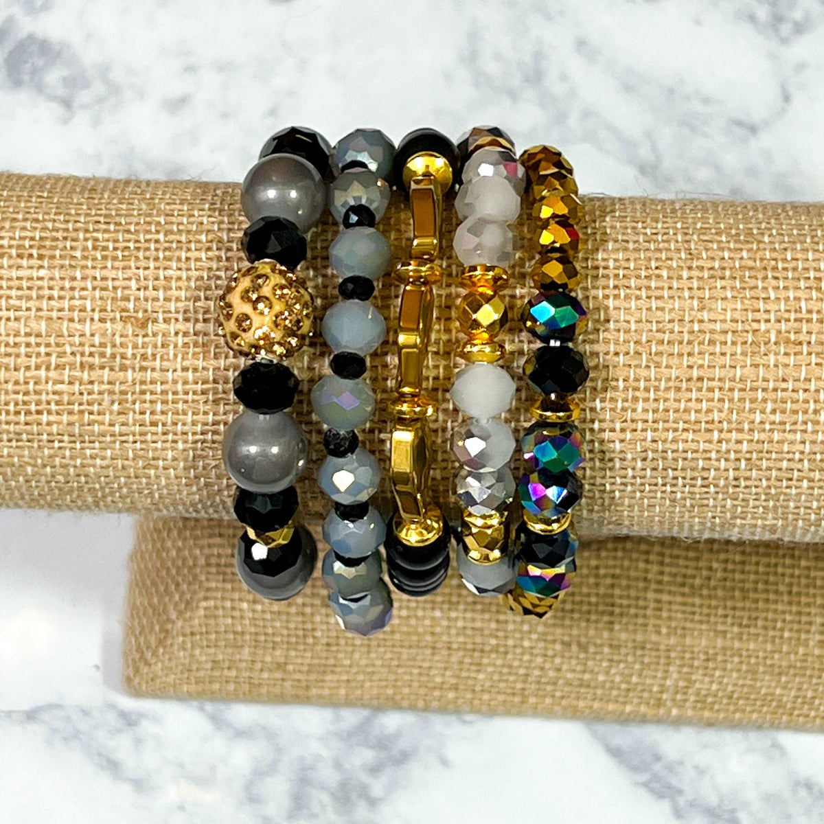 Starlight Beaded Bracelet Stack