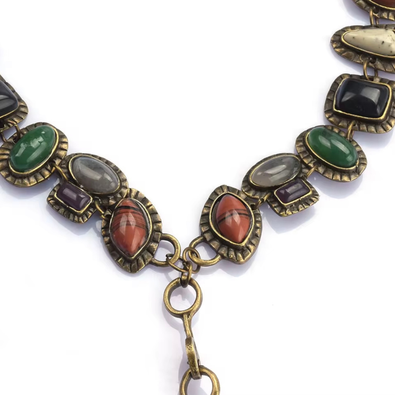 'Jerri' Gemstone Wrap Necklace