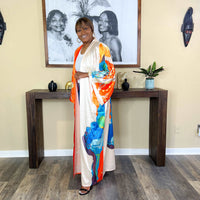 'Beauty' Open Front Kimono | Orange