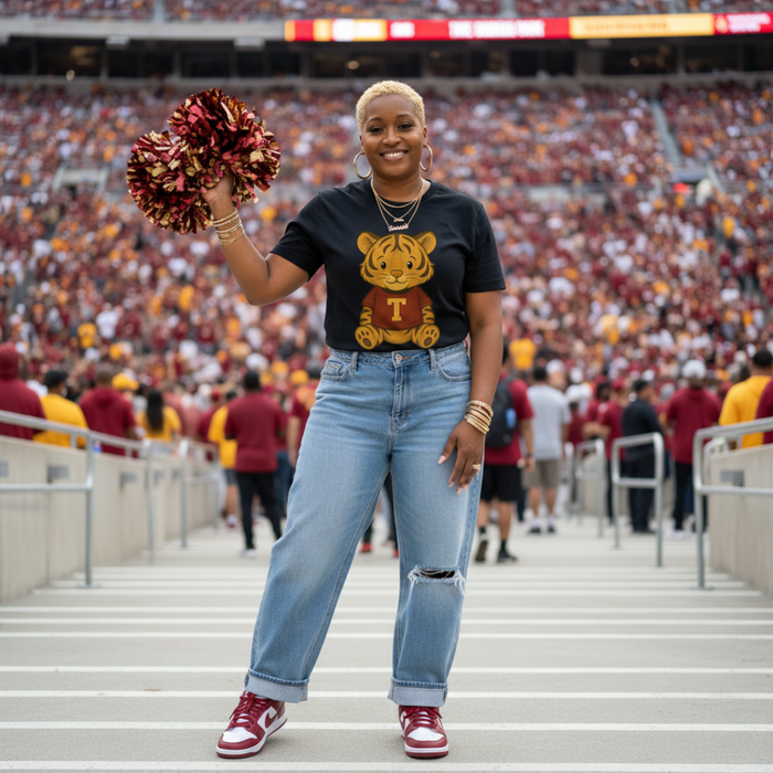 Golden Tiger Game Day Tee | Black Heather