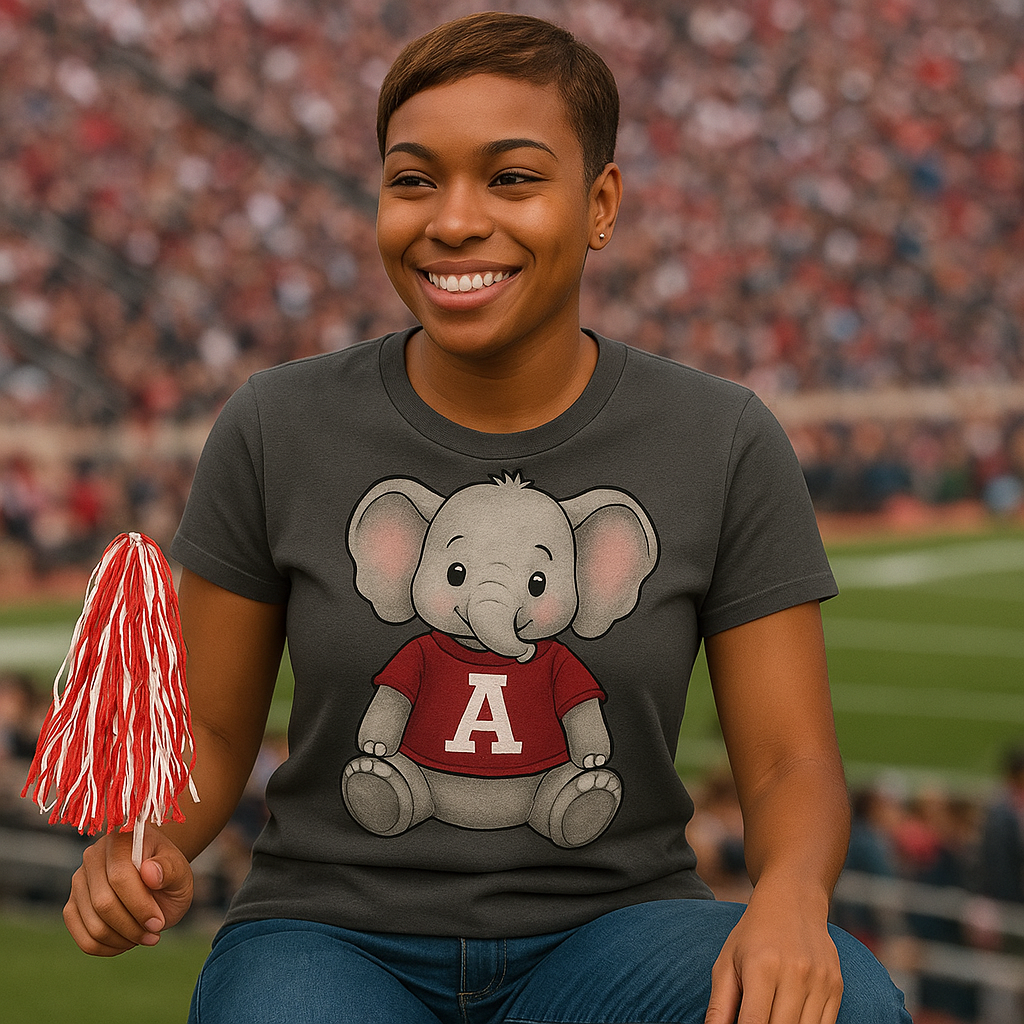 Elephant Game Day Tee | Charcoal