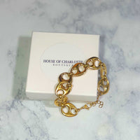 Coffee Bean Link Bracelet