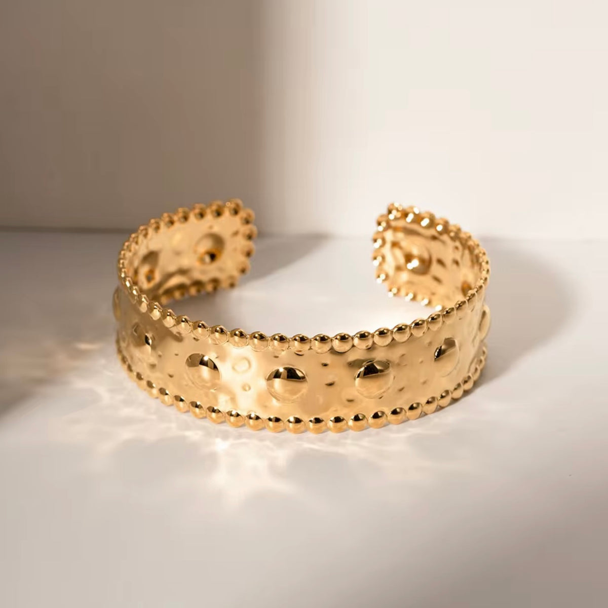 Embellished Statement Cuff Bracelet in gold
