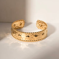 Embellished Statement Cuff Bracelet in gold
