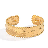 Embellished Statement Cuff Bracelet in gold
