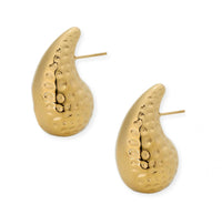 'Gracie' Hammered Teardrop Earrings