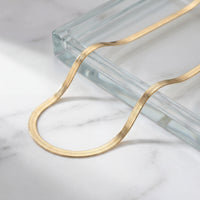 gold Herringbone Necklace