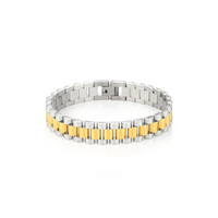 'Rollie' Two Tone Link Bracelet