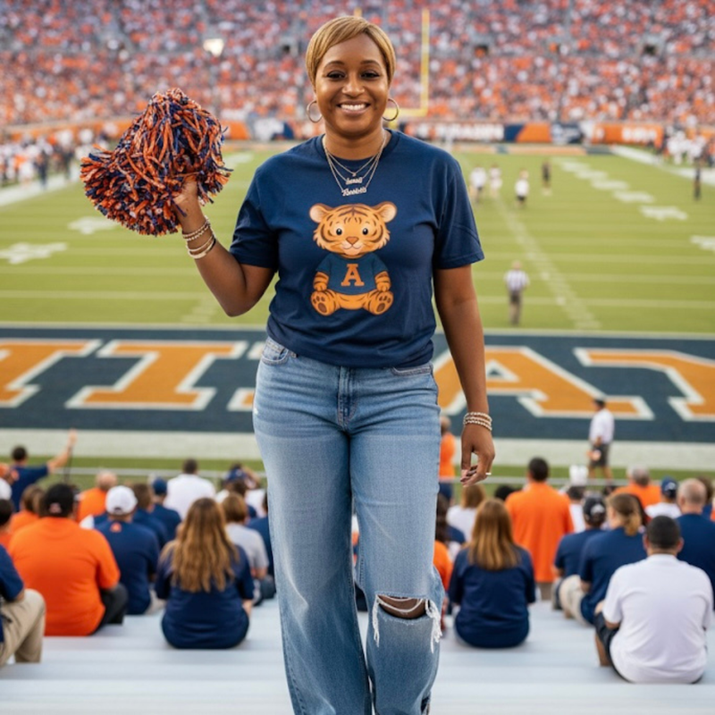 Tiger Game Day Tee | Navy