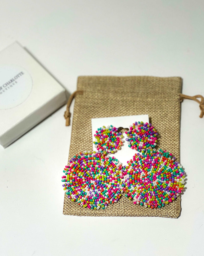 'Morgan' Beaded Drop Earrings - Mini-House of Charlotte Boutique