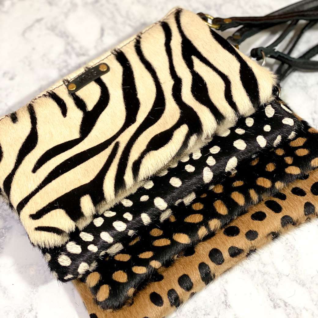 Exotic Print Cowhide Wristlets-House of Charlotte Boutique