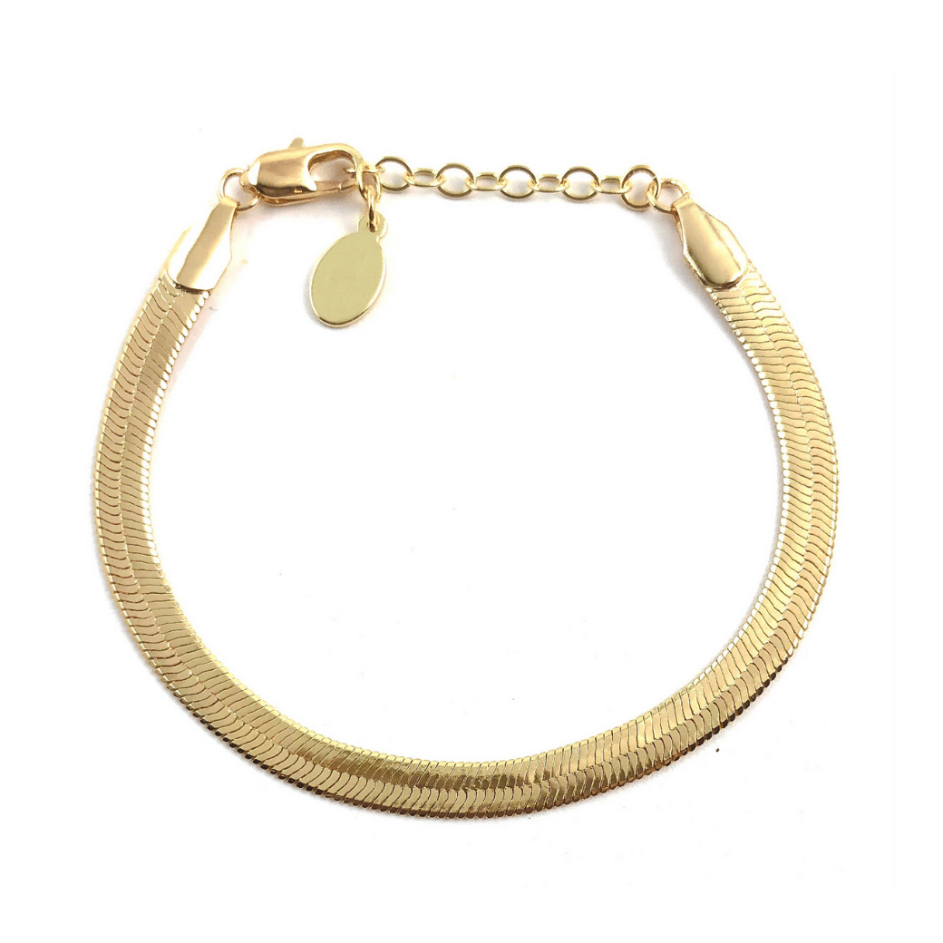 'Dani' Gold Herringbone Bracelet