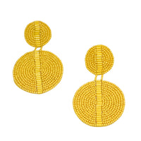 'Rae' Beaded Disc Earrings