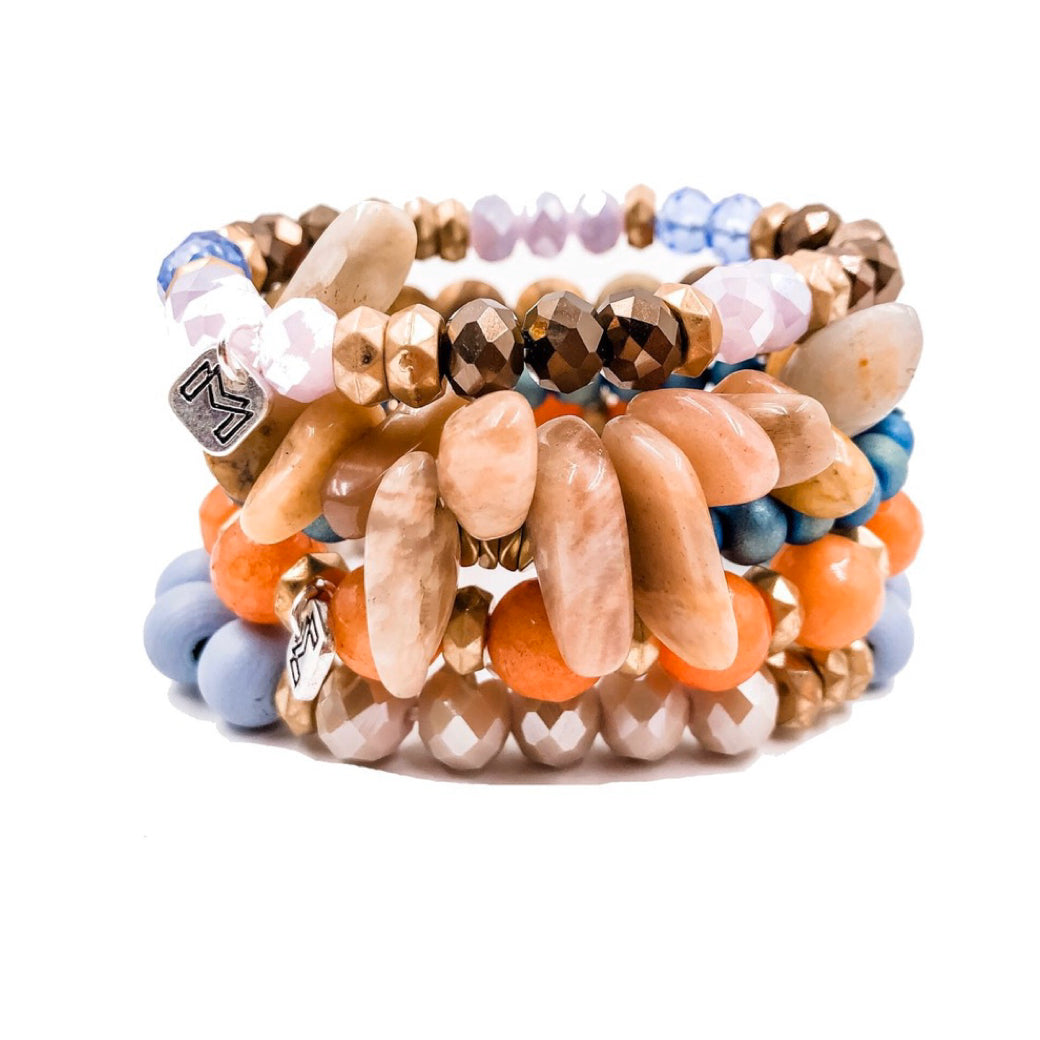 'Serengetti' Beaded Bracelet Set-House of Charlotte Boutique
