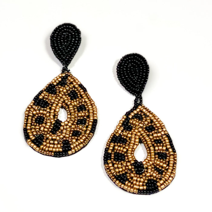 ‘Nala’ Leopard Teardrop Earrings